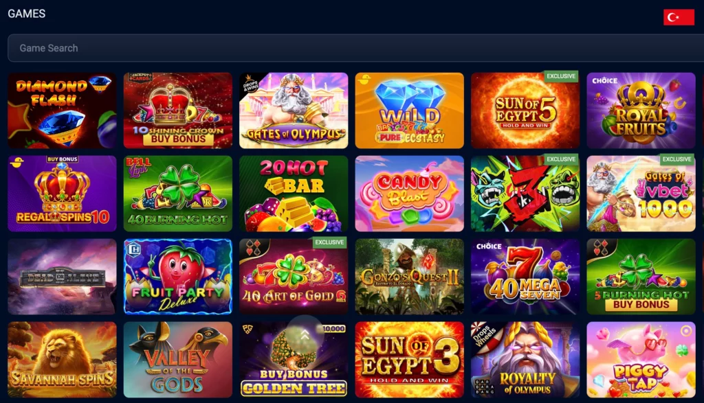 Vbet Türkiye'de Oyun Seçimi